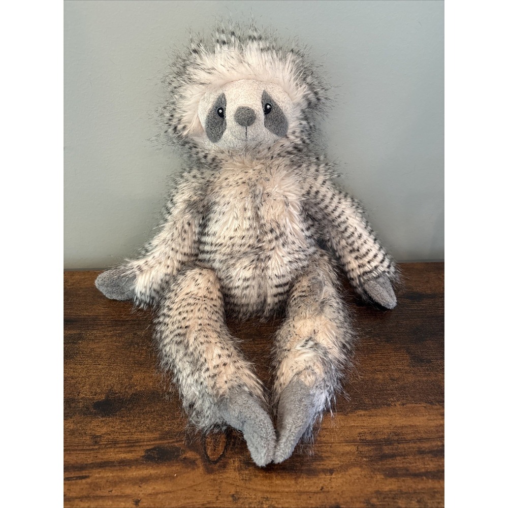 Mon Ami Sloth Stuffed Animal Plush Beige Brown Gray 2021 Fuzzy